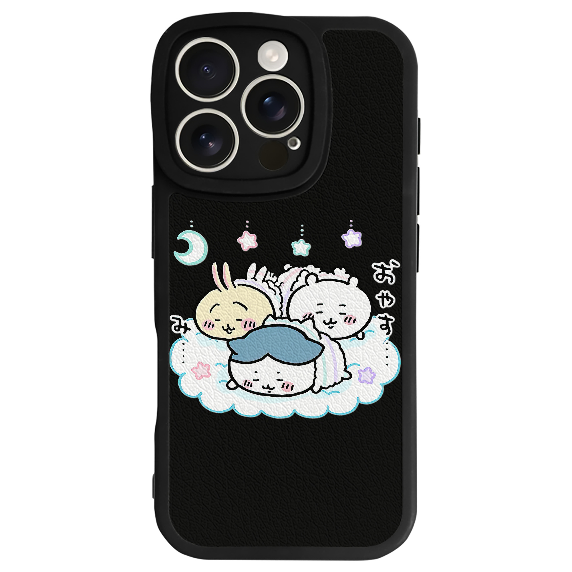 （画像用） ちいかわ ハチワレ Chii-kawa hachiware 【iPhone 16シリーズ対応】シリコンスマホケース（レザー調） 材質：シリコン